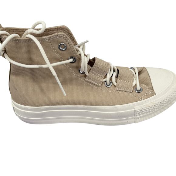 Converse Chuck Taylor All Star Hi Lift Sneaker Khaki White Size 8 Womens NEW - Picture 6 of 7